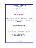 Đánh giá mức độ hài lòng công việc của cán bộ nhân viên tại Kho bạc Nhà nước tỉnh Thừa Thiên Huế