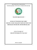 Đánh giá tình hình thực hiện phương án quy hoạch sử dụng đất đến năm 2020 huyện Thanh Trì, thành phố Hà Nội