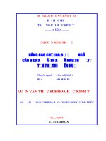 NÂNG CAO CHẤT LƯỢNG đội NGŨ cán bộ cấp xã ở THỊ xã HƯƠNG THỦY, TỈNH THỪA THIÊN HUẾ 