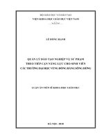 Quản lý đào tạo nghiệp vụ sư phạm theo tiếp cận năng lực cho sinh viên các trường đại học vùng đồng bằng sông Hồng (Luận án tiến sĩ)