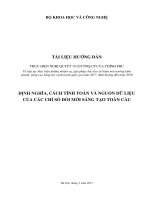 ĐỊNH NGHĨA, CÁCH TÍNH TOÁN VÀ NGUỒN DỮ LIỆU CỦA CÁC CHỈ SỐ ĐỔI MỚI SÁNG TẠO TOÀN CẦU