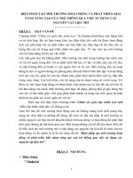 BIỆN PHÁP TẠO MÔI TRƯỜNG HOẠT ĐỘNG VÀ PHÁT TRIỂN KHẢ NĂNG SÁNG TẠO CỦA TRẺ THÔNG QUA VIỆC SỬ DỤNG CÁC NGUYÊN VẬT LIỆU MỞ