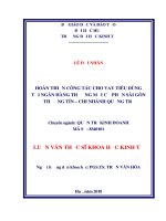 Hoàn thiện công tác cho vay tiêu dùng tại Ngân hàng thương mại cổ phần Sài Gòn Thương Tín – Chi nhánh Quảng Trị