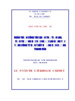HOÀN THIỆN CÔNG tác QUẢN TRỊ TIỀN LƯƠNG, TIỀN THƯỞNG đối với NGƯỜI LAO ĐỘNG tại TỔNG CÔNG TY đầu tư xây DỰNG cầu ĐƯỜNG THANH hóa 