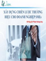 XÂY DỰNG CHIẾN LƯỢC THƯƠNG HIỆU CHO DOANH NGHIỆP SMEs