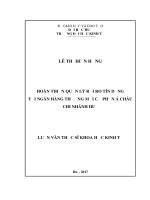 HOÀN THIỆN QUẢN lý rủi RO tín DỤNG tại NGÂN HÀNG THƯƠNG mại cổ PHẦN á CHÂU CHI NHÁNH HUẾ 