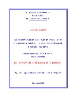 Kiểm soát chi đầu tư xây dựng cơ bản tại Kho bạc Nhà nước huyện Tuyên Hoá, tỉnh Quảng Bình