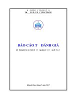 BÁO CÁO TỰ ĐÁNH GIÁ TRƯỜNG ĐẠI HỌC NHA TRANG