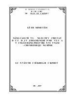 NÂNG CAO CHẤT LƯỢNG DỊCH vụ CHO VAY đầu tư đối với DOANH NGHIỆP NHỎ và vừa tại NGÂN HÀNG PHÁT TRIỂN VIỆT NAM   CHI NHÁNH QUẢNG BÌNH 