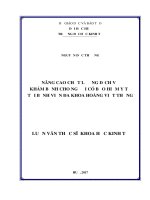 NÂNG CAO CHẤT LƯỢNG DỊCH vụ KHÁM BỆNH CHO NGƯỜI có THẺ bảo HIỂM y tế tại BỆNH VIỆN đa KHOA HOÀNG VIỆT THẮNG 