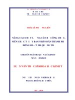 Nâng cao chất lượng cán bộ công chức, viên chức tại ủy ban nhân dân thành phố Đông Hà, tỉnh Quảng Trị