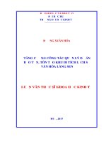 TĂNG CƯỜNG CÔNG tác QUẢN lý dự án bảo tồn, tôn tạo KHU DI TÍCH LỊCH sử văn hóa LÀNG SEN 