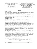 ĐỀ THI HSG hóa học TX tự LUẬN VÒNG 1 ( 2018 2019)