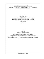 CÔNG TÁC PHÁP CHẾ SAU 06 NĂM TRIỂN KHAI THỰC HIỆN NGHỊ ĐỊNH SỐ 122/2004/NĐ-CP NGÀY 18/5/2004 CỦA CHÍNH PHỦ - THỰC TRẠNG VÀ NHỮNG VẤN ĐỀ ĐẶT RA
