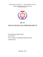 ĐỀ ÁN MỞ NGÀNH ĐÀO TẠO TRÌNH ĐỘ TIẾN SĨ TRƯỜNG ĐẠI HỌC HÀNG HẢI VIỆT NAM