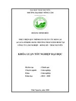 Thực hiện quy trình sản xuất cây keo lai (acacia hybrid) bằng phương pháp giâm hom tại công ty lâm nghiệp   đồng hỷ   thái nguyên 