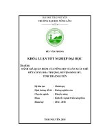 Đánh giá quan điểm của nông hộ về sản xuất chè hữu cơ xã hóa thượng   huyện đồng hỷ   tỉnh thái nguyên 