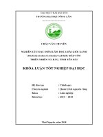Nghiên cứu đặc điểm lâm học loài giổi xanh (michelia mediocris dandy) tại khu bảo tồn thiên nhiên nà hẩu, tỉnh yên bái 