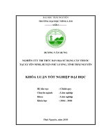 Nghiên cứu tri thức bản địa sử dụng cây thuốc tại xã yên ninh   huyện phú lương   tỉnh thái nguyên 