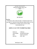 Ứng dụng công nghệ tin học và phương pháp toàn đạc điện tử thành lập bản đồ địa chính tờ số13 tỷ lệ 1 500 tại phường cầu diễn   quận nam từ liêm   thành phố hà nội 