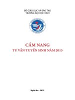 CẨM NANG TƯ VẤN TUYỂN SINH TRƯỜNG ĐẠI HỌC VINH