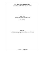 CHỦ ĐỀ LUẬT GIÁO DỤC QUỐC PHÒNG VÀ AN NINH