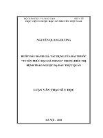BƯỚC ĐẦU ĐÁNH GIÁ TÁC DỤNG CỦA BÀI THUỐC “TUYỀN PHÚC ĐẠI GIẢ THANG” TRONG ĐIỀU TRỊ BỆNH TRÀO NGƯỢC DẠ DÀY THỰC QUẢN
