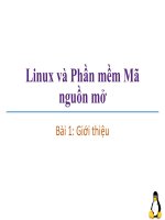 BÀI GIẢNG Linux và Phần mềm Mã nguồn mở