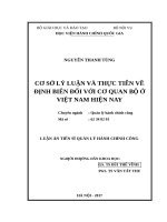 Cơ sở lý luận và thực tiễn về định biên đối với cơ quan bộ ở việt nam hiện nay 