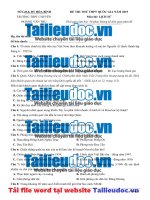 39 đề thi thử THPT QG môn lịch sử trường THPT chuyên hoàng văn thụ   hòa bình   lần 1   năm 2019 (có lời giải chi tiết) image marked 
