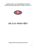 SỔ TAY SINH VIÊN TRƯỜNG ĐẠI HỌC KHOA HỌC XÃ HỘI VÀ NHÂN VĂN