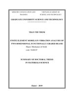 Mô hình phần tử hữu hạn trong phân tích dao động của dầm có cơ tính biến đổi theo hai chiều tt tiếng việt 
