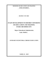 Phát triển đội ngũ chuyên viên phòng giáo dục và đào tạo thành phố hồ chí minh tt tiếng anh 