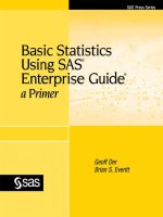 SAS basic statistics using SAS enterprise guide a primer nov 2007 ISBN 1599945738 pdf 