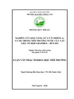 Nghiên cứu khả năng xử lý ô nhiễm As và Mn trong môi trường nước của vật liệu tổ hợp graphen – bùn đỏ (Luận văn thạc sĩ)