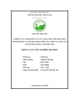 Nghiên cứu ảnh hưởng của các công thức bón phân đến sinh trưởng cây dẻ đỏ (lithocarpus ducampii a camus) tại huyện đoan hùng, tỉnh phú thọ 