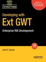 Apress developing with ext GWT enterprise RIA development may 2009 ISBN 1430219408 pdf 