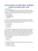 Ngân hàng câu hỏi trắc nghiệm cơ sở văn hóa việt nam (có đáp án) 