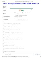 CHẤT BẢO QUẢN TRONG CÔNG NGHỆ MỸ PHẨM - Tài liệu text