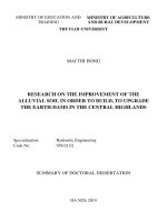 Nghiên cứu xử lý vật liệu bồi tích trẻ để nâng cấp, xây dựng đập đất vùng tây nguyên tt tiếng anh 