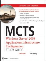 Sybex MCTS windows server 2008 applications infrastructure configuration study guide exam 70643 aug 2008 ISBN 0470261706 pdf 