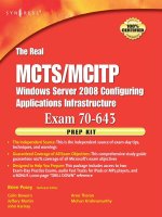 Syngress the real MCTS MCITP windows server 2008 configuring applications infrastructure exam 70643 prep kit apr 2008 ISBN 1597492477 pdf 