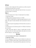 ủy thác tư pháp quốc tế theo các điều ước quốc tế song phương mà việt nam ký kết với các nước  thực tiễn thực hiện các hiệp định về vấn đề này  8,0đ 