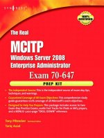 Syngress the real MCTS MCITP windows server 2008 enterprise administrator exam 70647 prep kit apr 2008 ISBN 1597492493 pdf 