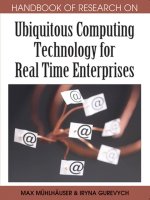 Information science reference handbook of research on ubiquitous computing technology for real time enterprises jan 2008 ISBN 1599048329 pdf 