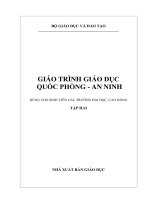 GIÁO TRÌNH GIÁO DỤC QUỐC PHÕNG - AN NINH DÙNG CHO SINH VIÊN CÁC TRƢỜNG ĐẠI HỌC, CAO ĐẲNG TẬP HAI