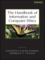 Wiley the handbook of information and computer ethics may 2008 ISBN 0471799599 pdf 