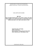 MỘT số BIỆN PHÁP NÂNG CAO CHẤT LƯỢNG tổ CHỨC HOẠT ĐỘNG VUI CHƠI CHO TRẺ 5 6 TUỔI THEO QUAN điểm GIÁO dục lấy TRẺ làm TRUNG tâm 
