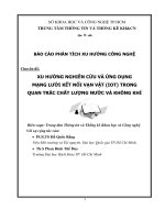 Chuyên đề: XU HƯỚNG NGHIÊN CỨU VÀ ỨNG DỤNG MẠNG LƯỚI KẾT NỐI VẠN VẬT (IOT) TRONG QUAN TRẮC CHẤT LƯỢNG NƯỚC VÀ KHÔNG KHÍ