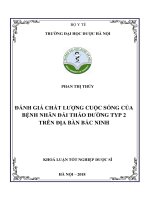 Đánh giá chất lượng cuộc sống của bệnh nhân đái tháo đường typ 2 trên địa bàn bắc ninh 